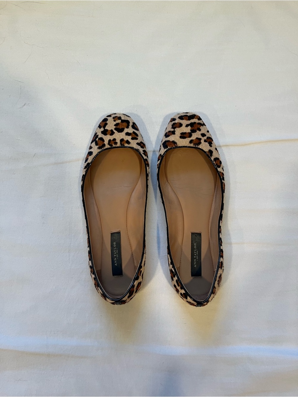 Y2K 2000s Ann Taylor Leopard Print Ballet Flats size 6.5